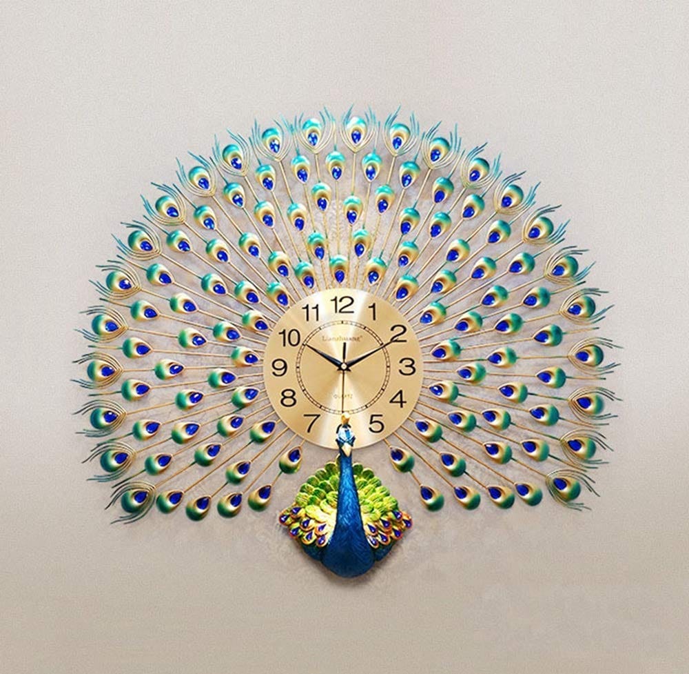 Peacock clock