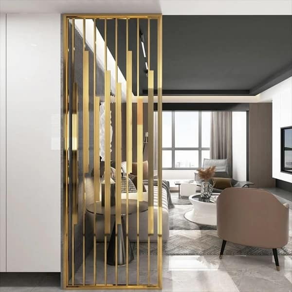 gold metal partition divider