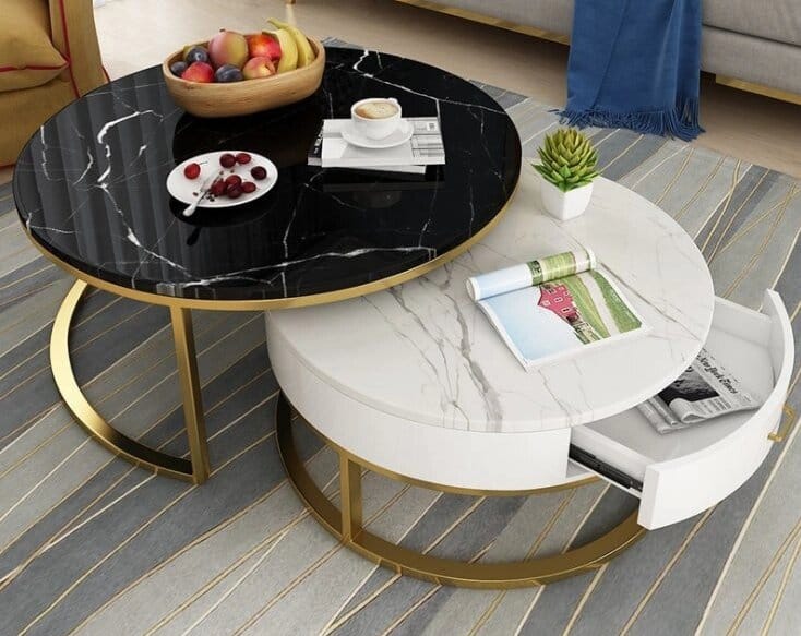 marble top center tables
